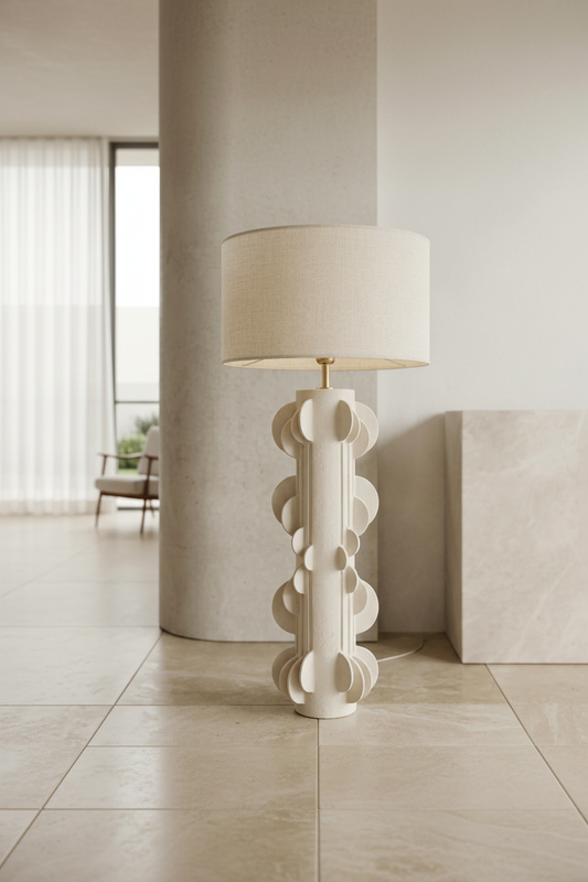 Lampe Sculptural N°5 — décor travertin