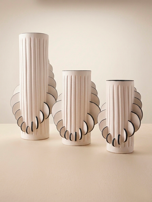 Collection Cadence– Grand Vase Écho Liseré Noir